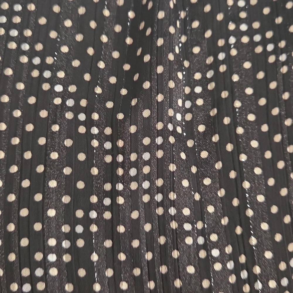 J. Crew Factory Black & White Polka Dot A-Line Ruffle Tiered Party Skirt Large